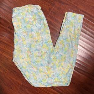 Neon palm tree lularoe legging